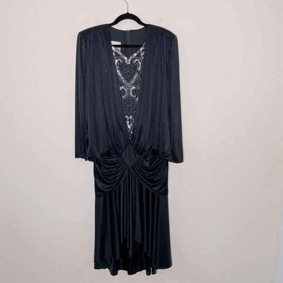 Crown Vintage Rothschild Draped. Structure Dress Beaded whimsygoth steampunk - Picture 11 of 11